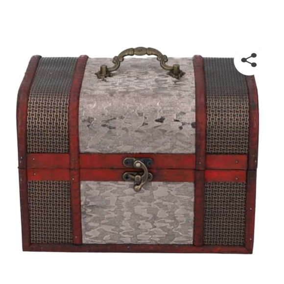 Set of 3 wood snd metal stacking storage/jewelry boxes - Picture 3 of 14